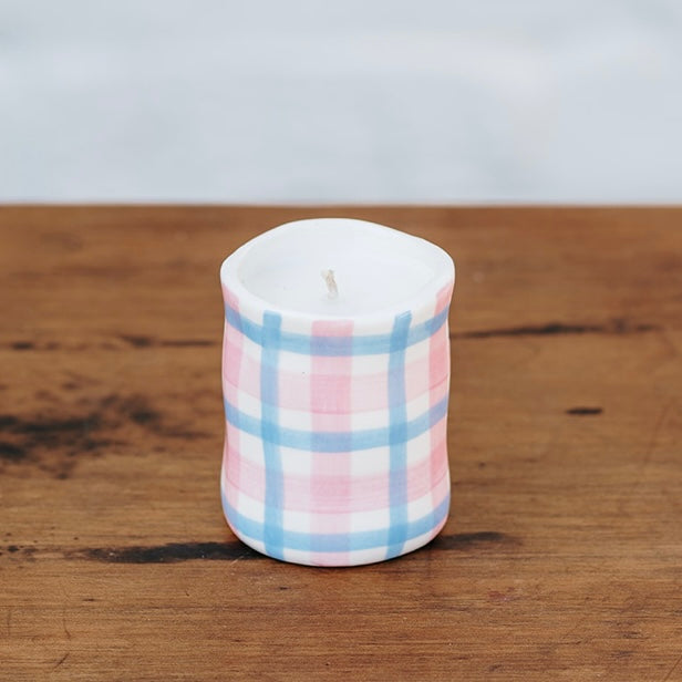 Noss & Co -Small Candle Peony Suede