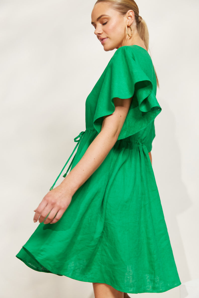 Halcyon Tie Dress - Emerald / eb&ive