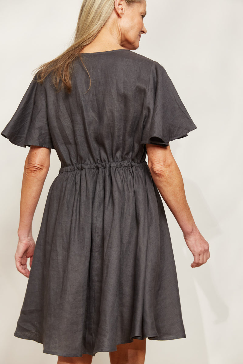 Halcyon Tie Dress -Oyster / eb&ive