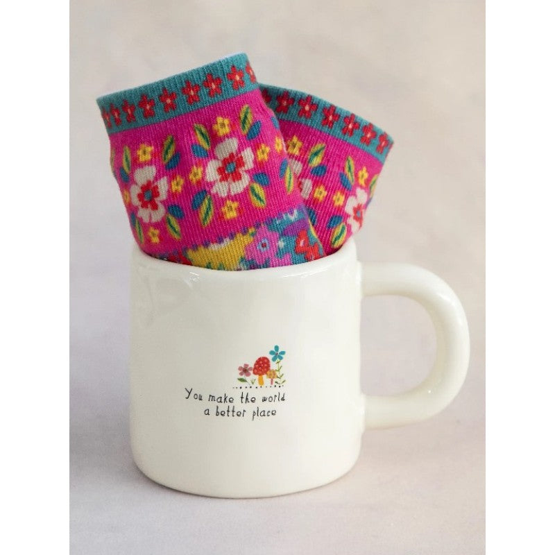 Mug & Socks Set You Make The World