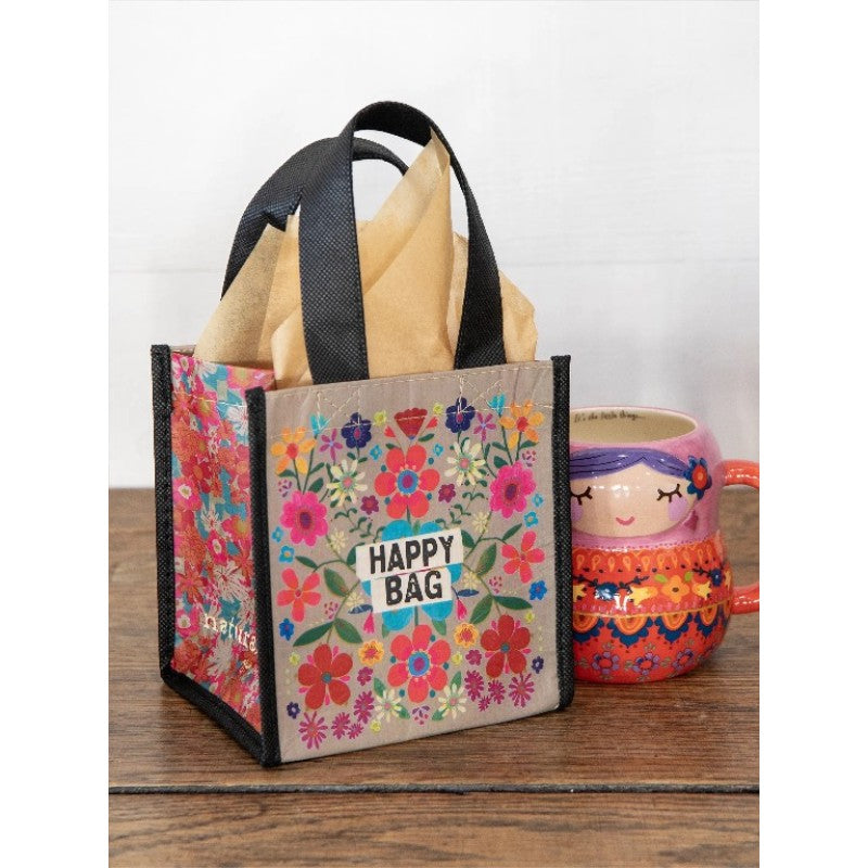 Happy Bag Small Black Floral - Gift Bag Only