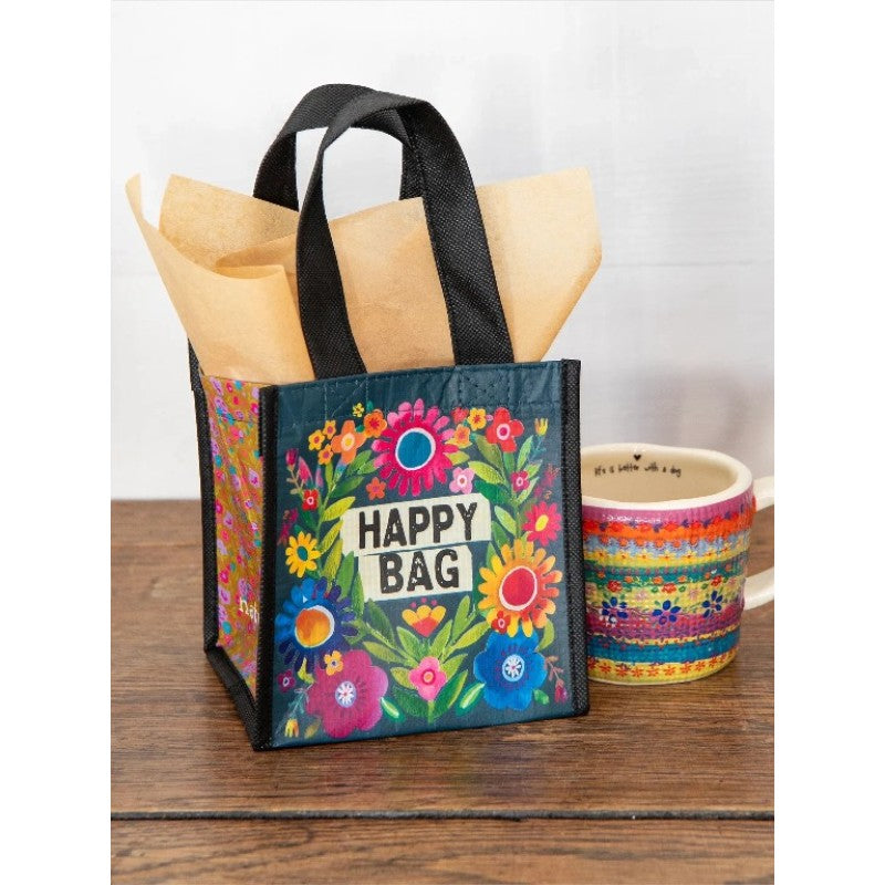 Happy Bag Small Black Floral - Gift Bag Only