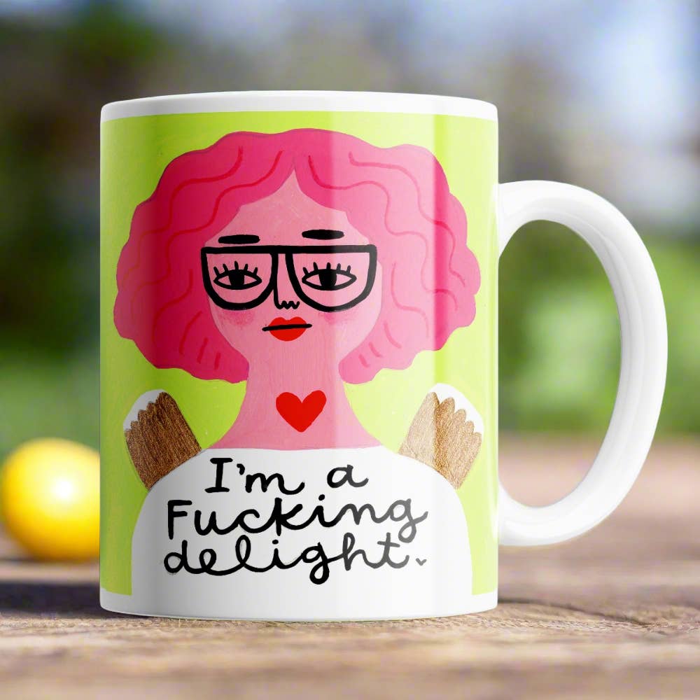 I'm A Fucking Delight Grumpy Angel Mug