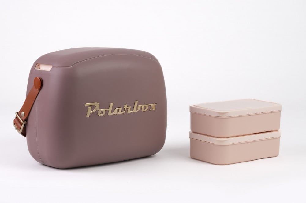 Polarbox Retro Cooler Bag Mauve Gold 6L