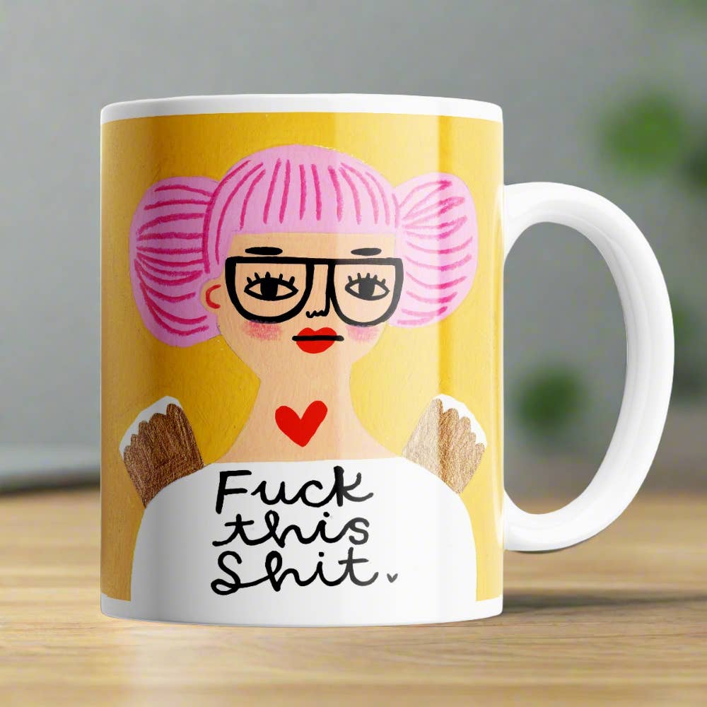 Fuck This Shit Grumpy Angel Mug