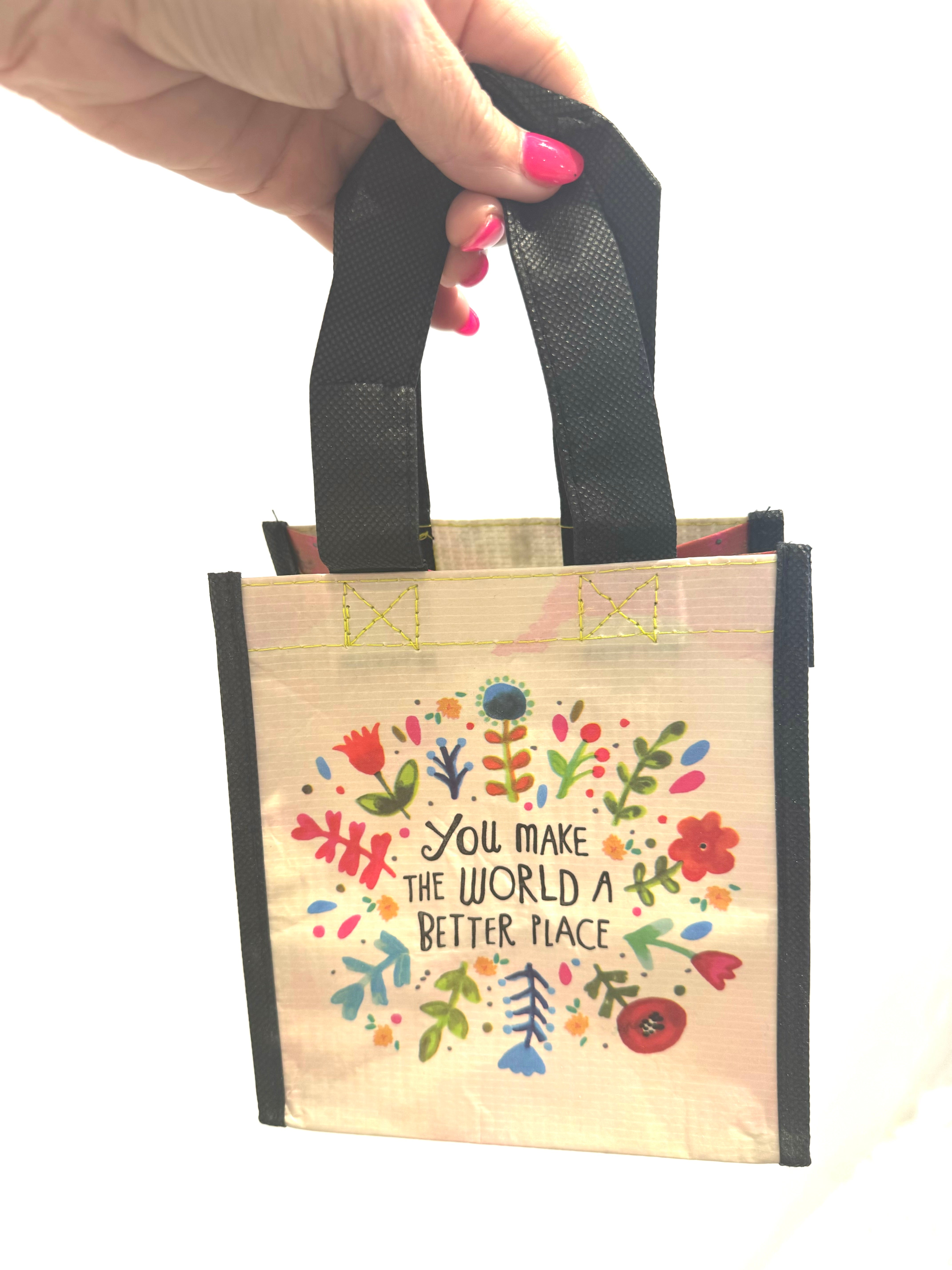 Happy Bag Small Black Floral - Gift Bag Only