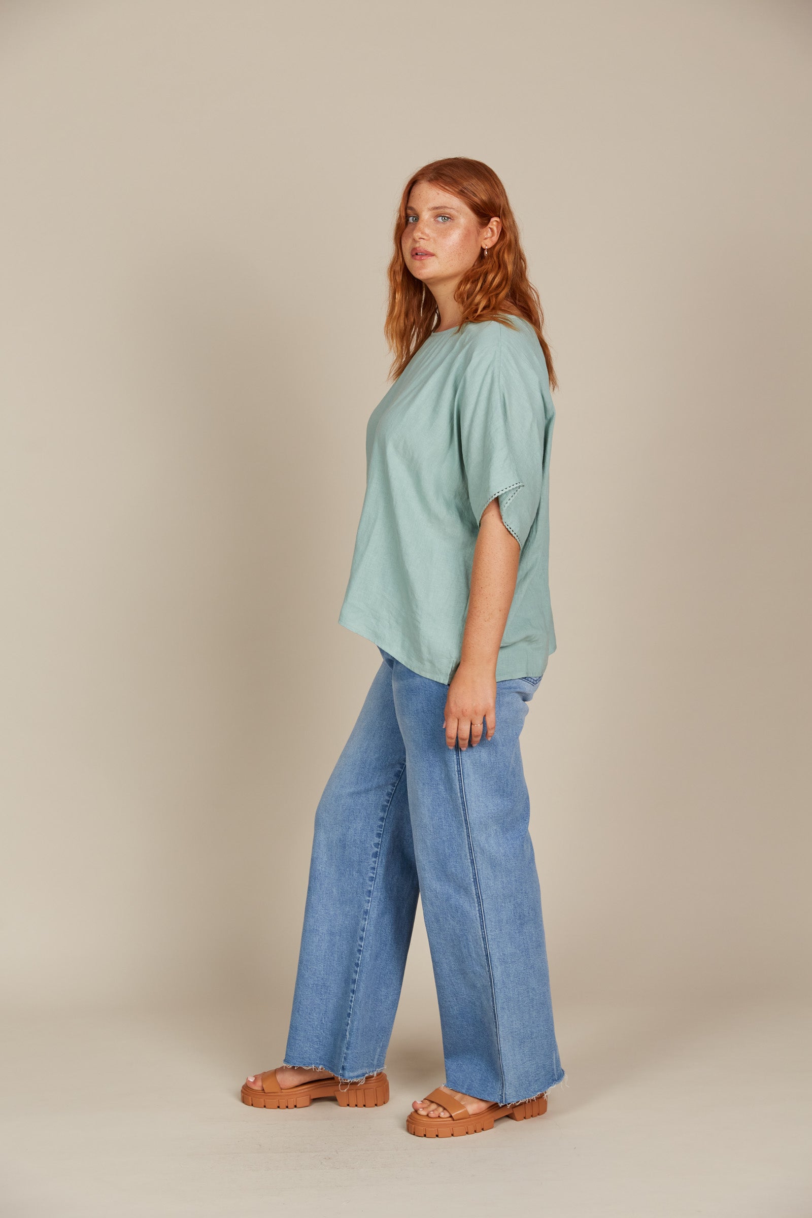 Amelie Relaxed Top - Seafoam Isle Of Mine