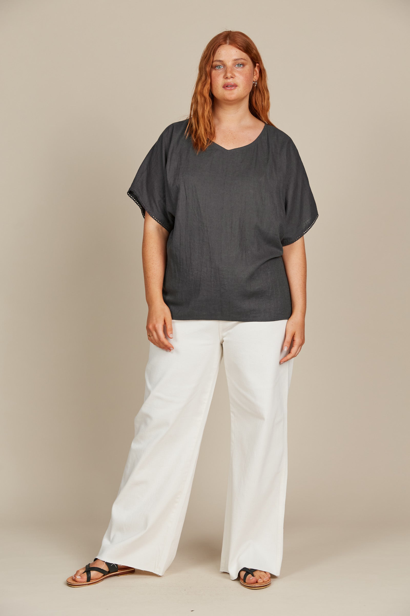 Amelie Relaxed Top -Graphite Isle Of Mine