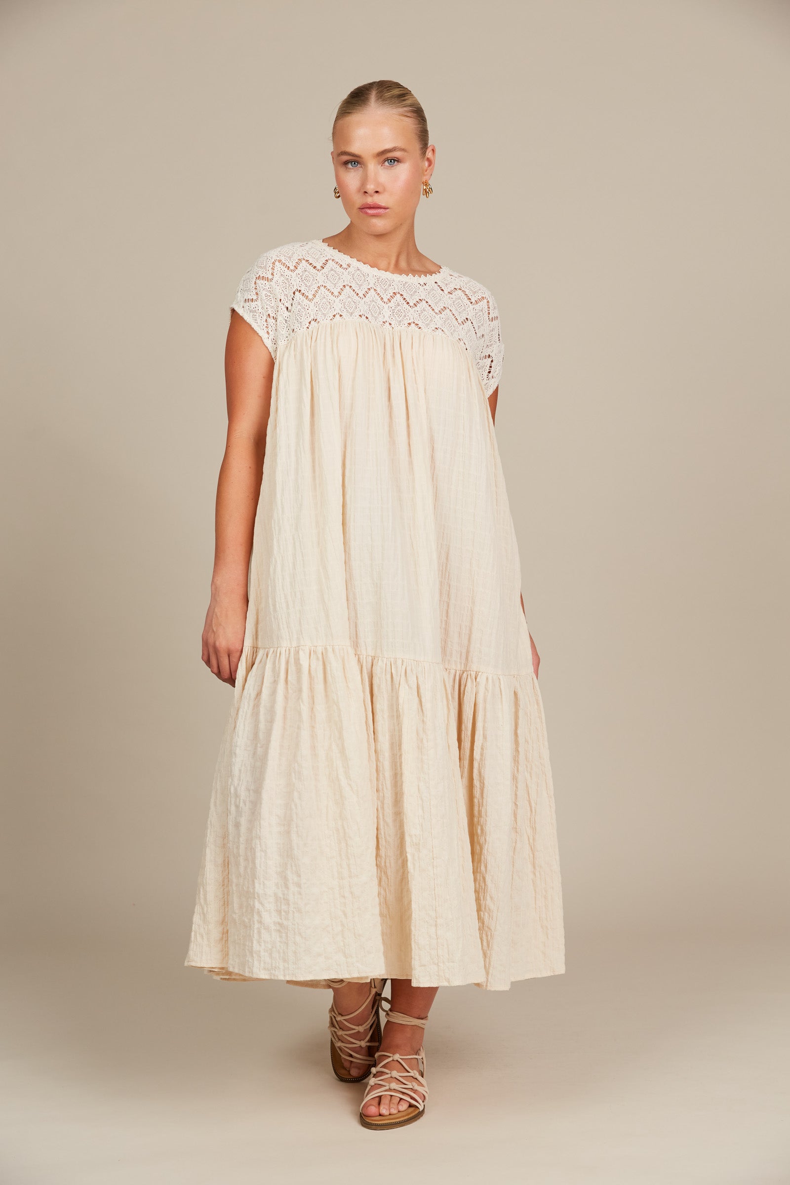 Fleur Relaxed Dress - Canvas / Isle Of Mine One Size