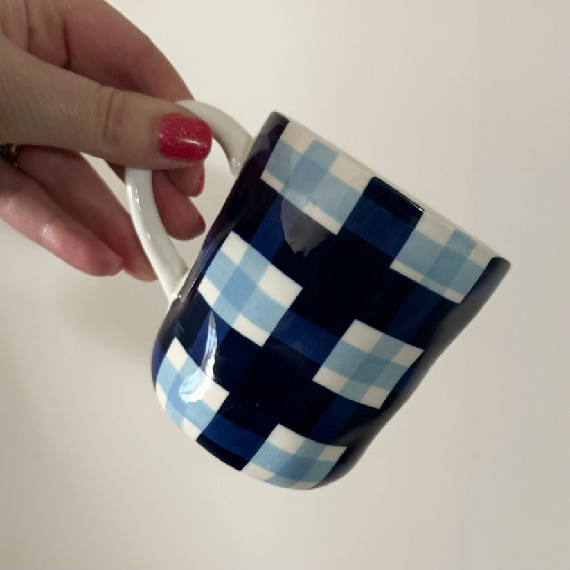 Noss & Co -Navy & Cornflower Blue Gingham