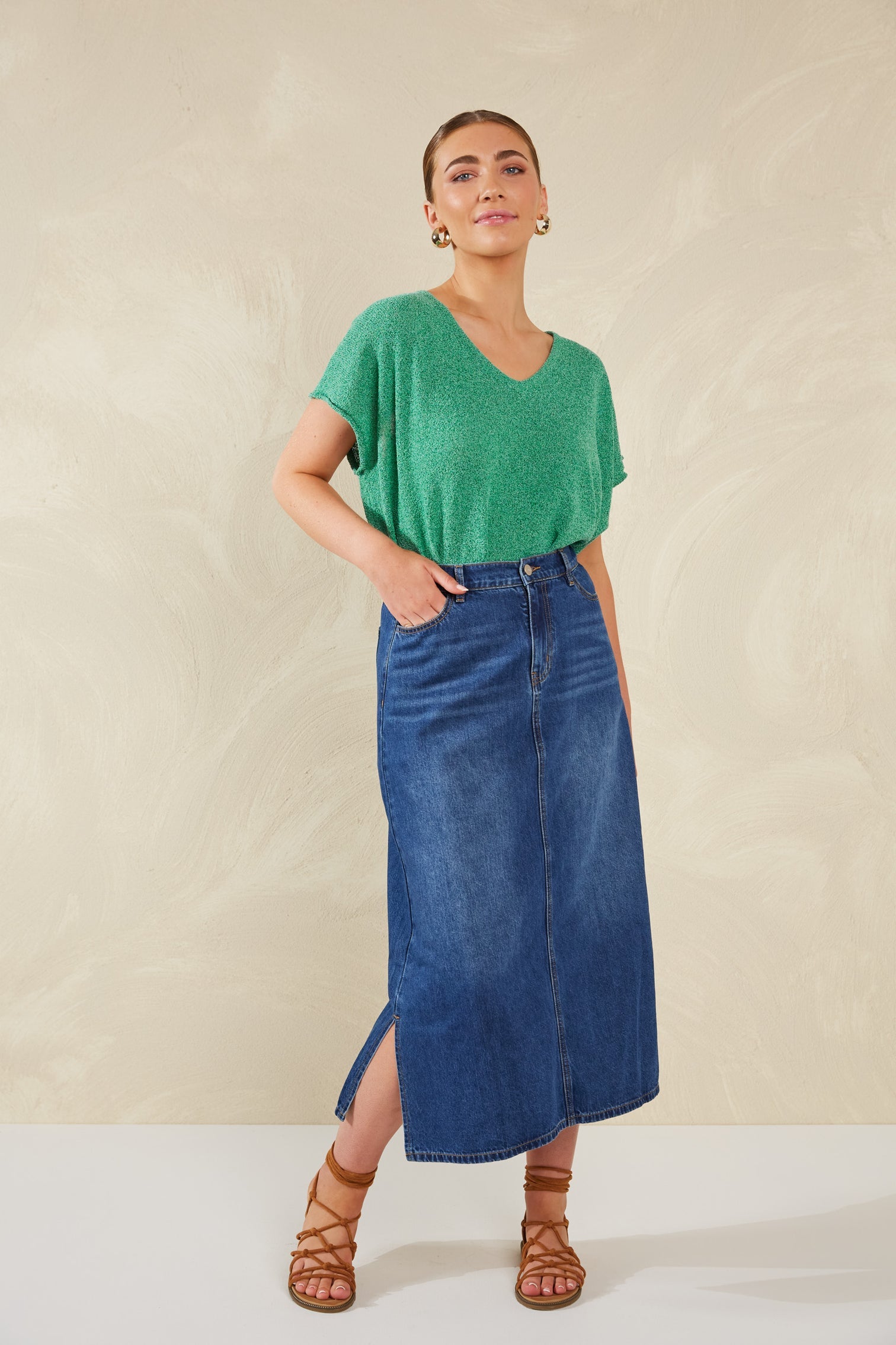 Dalton Denim Skirt - Indigo / Haven