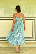 Tropic Sundress  -Green / AZURE and INDIGO