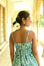 Tropic Sundress  -Green / AZURE and INDIGO