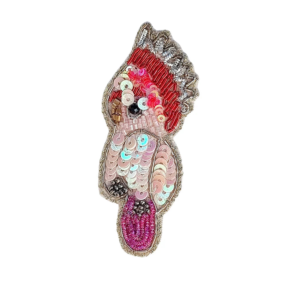 Galah Beaded Brooch