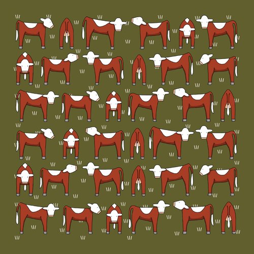 Red Tractor - Herefords on Green Hanky