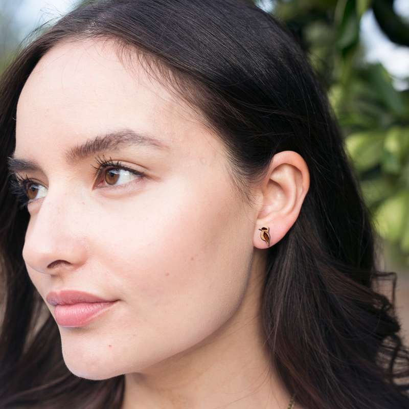 Kookaburra Wood Earrings