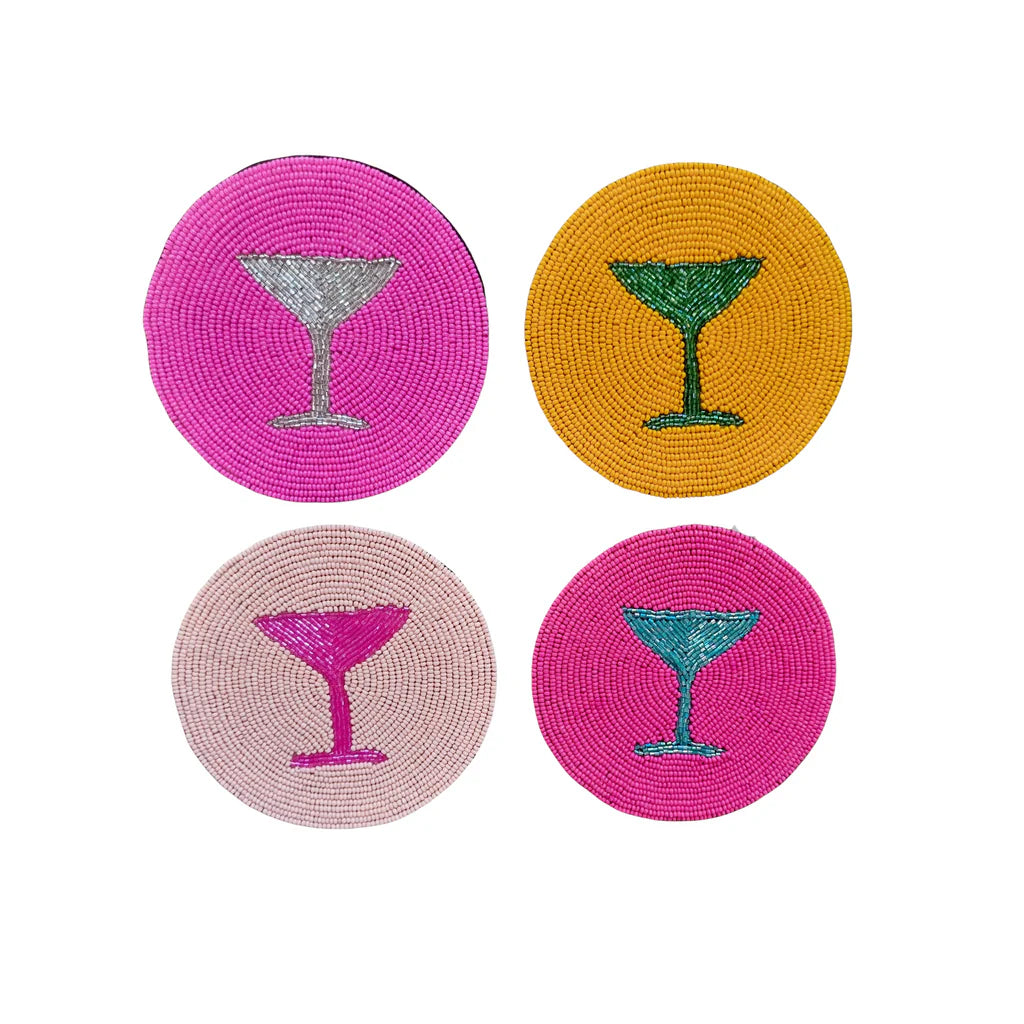 Martini Beaded Coasters