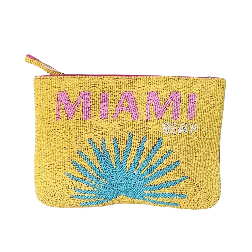 Miami Beach Beaded Clutch