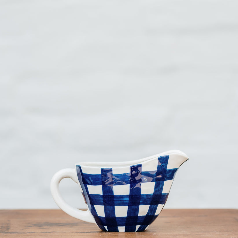 Noss & Co Gravy Jug - Navy Gingham