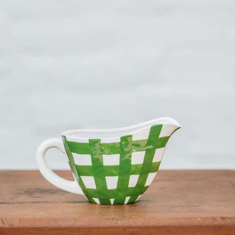 Noss & Co Gravy Jug - Green  Gingham