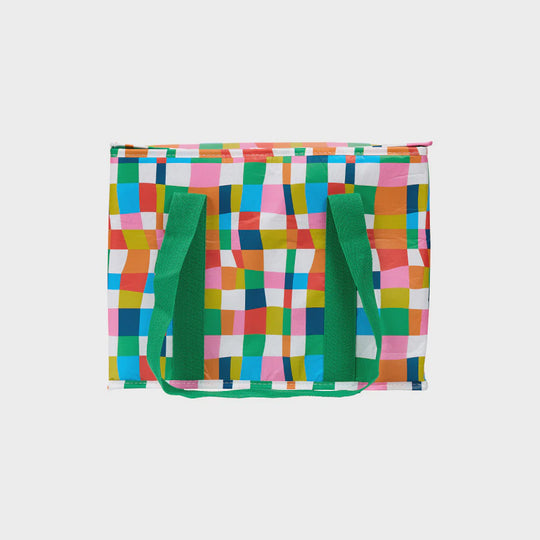 Rainbow Weave Insulated Picnic  Large Tote