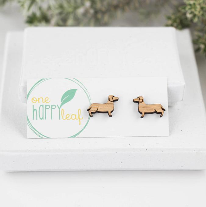 Sausage dog (doxie) earrings