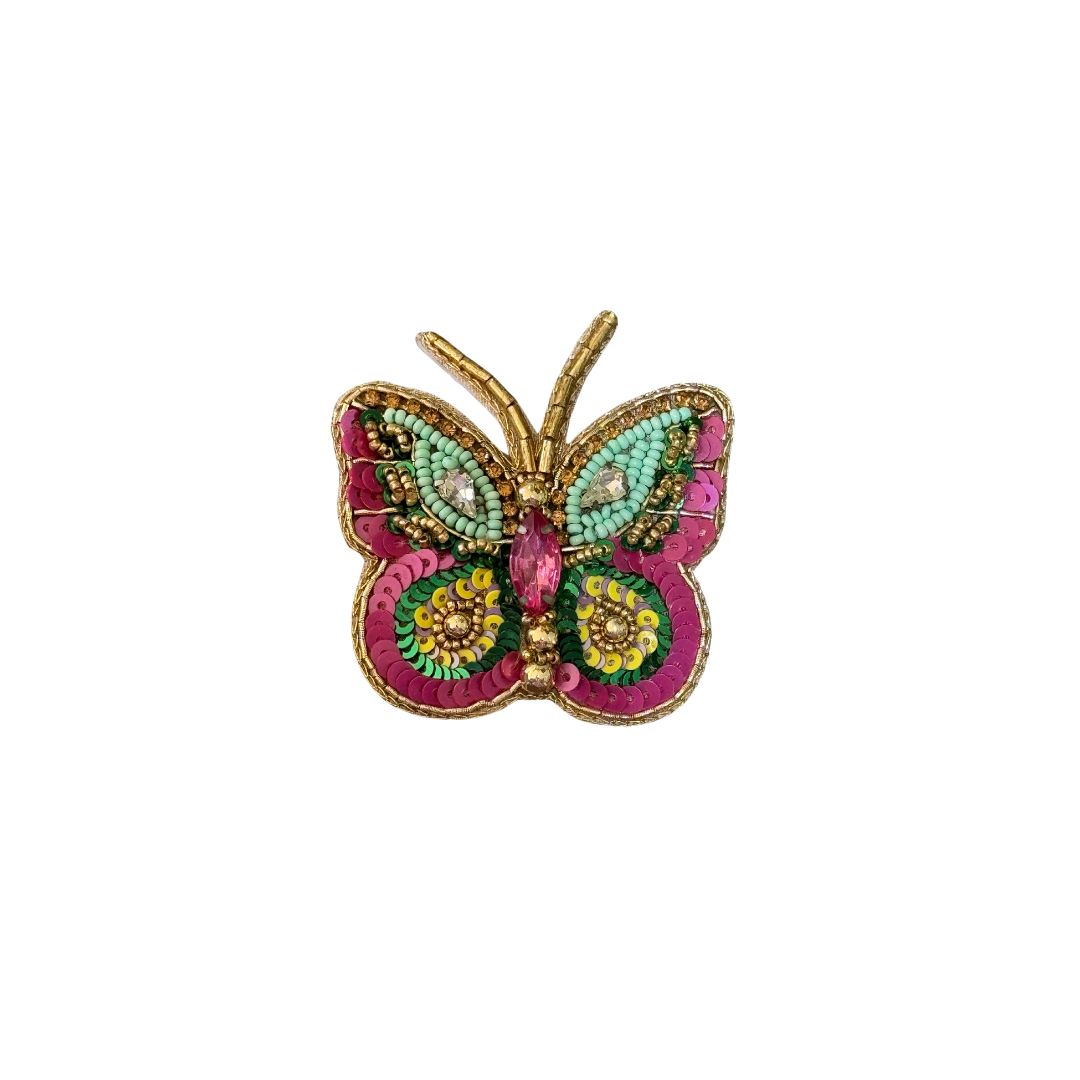 Butterfly Beaded Brooch