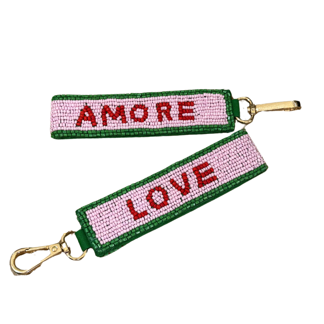 Amore Love Beaded Keychain