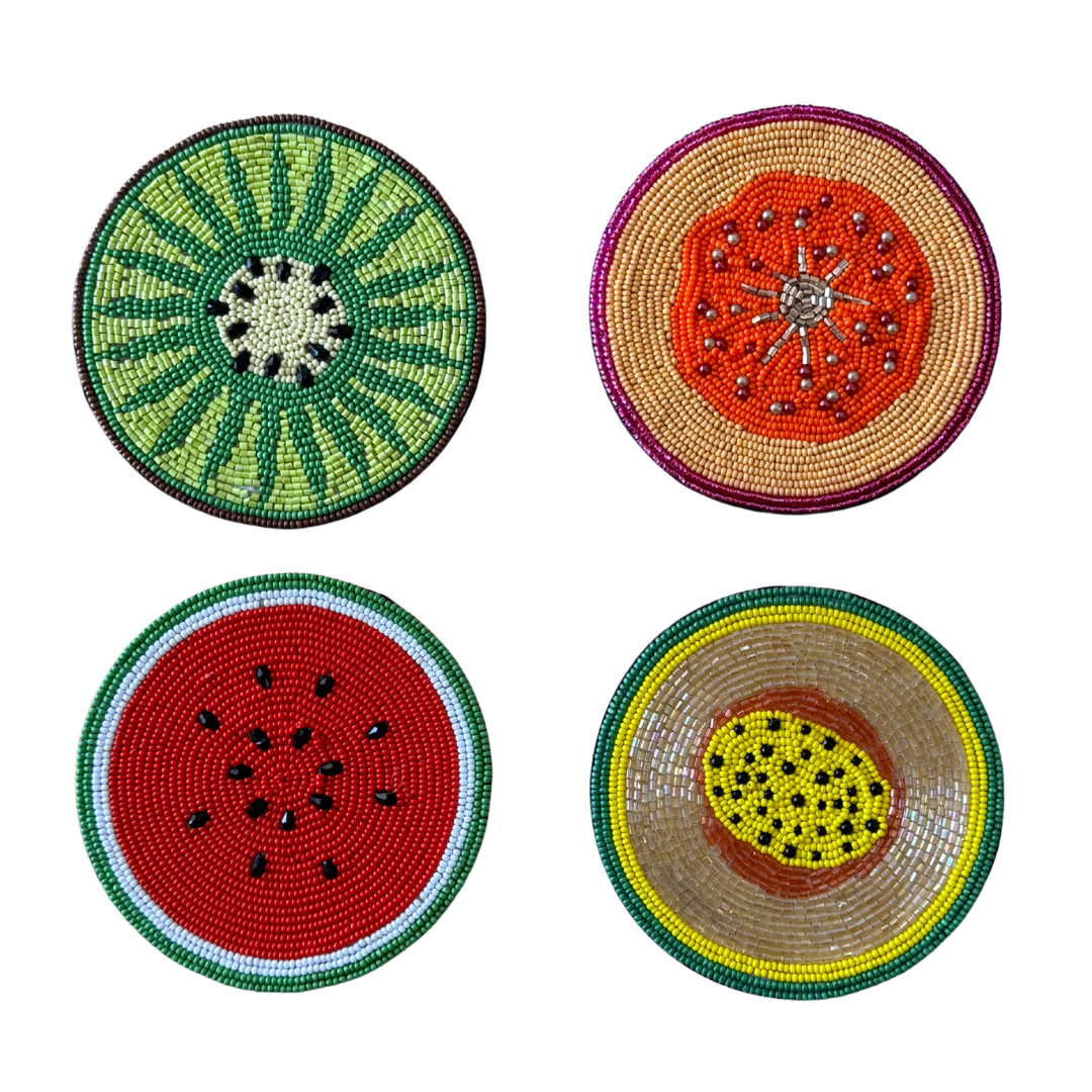 Fruit Beaded Coasters