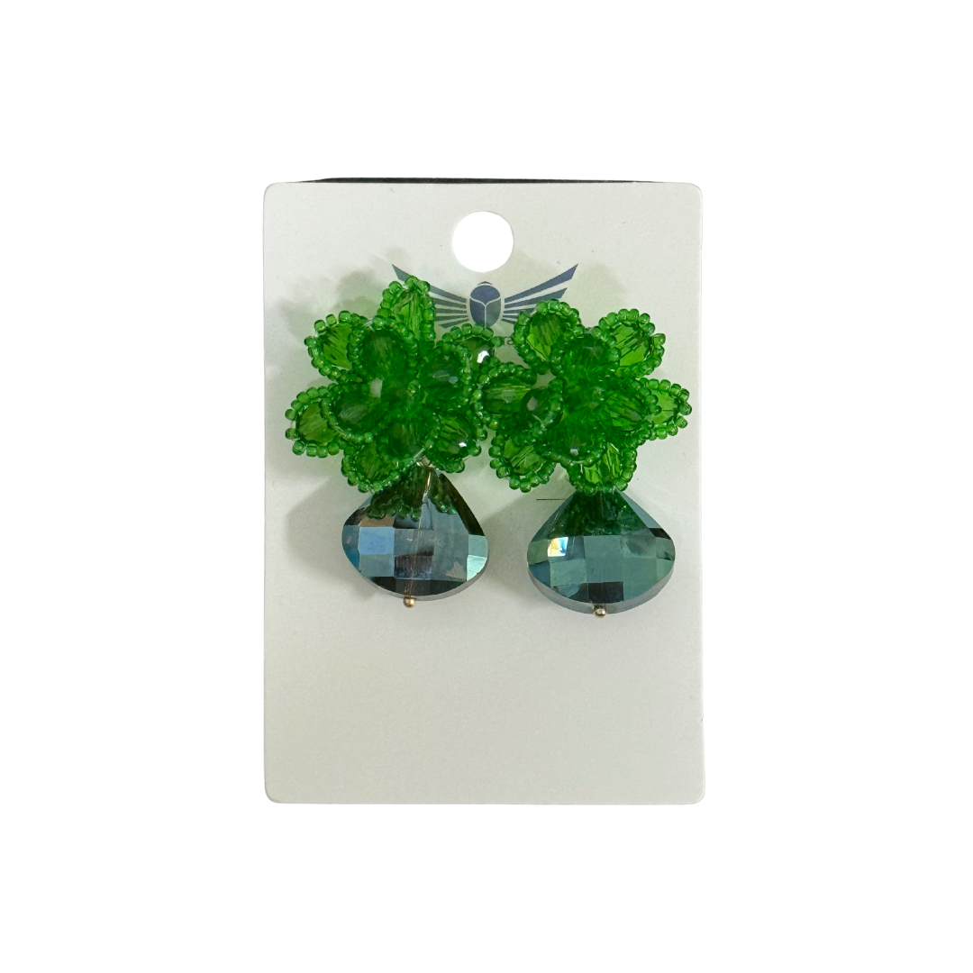 Emerald Bead Earrings