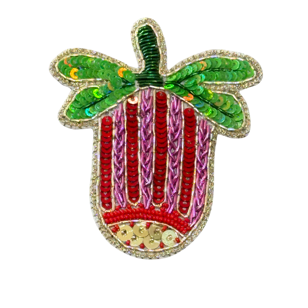 Berry Beaded Brooch