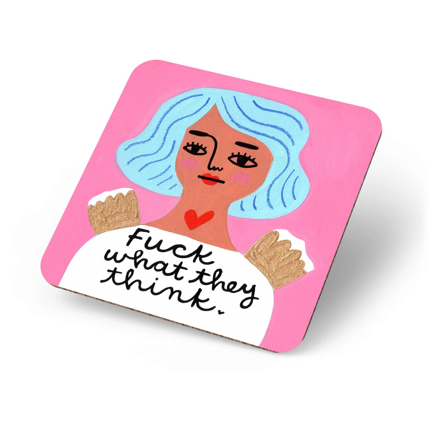 Fuck What They Think Grumpy Angel Coaster