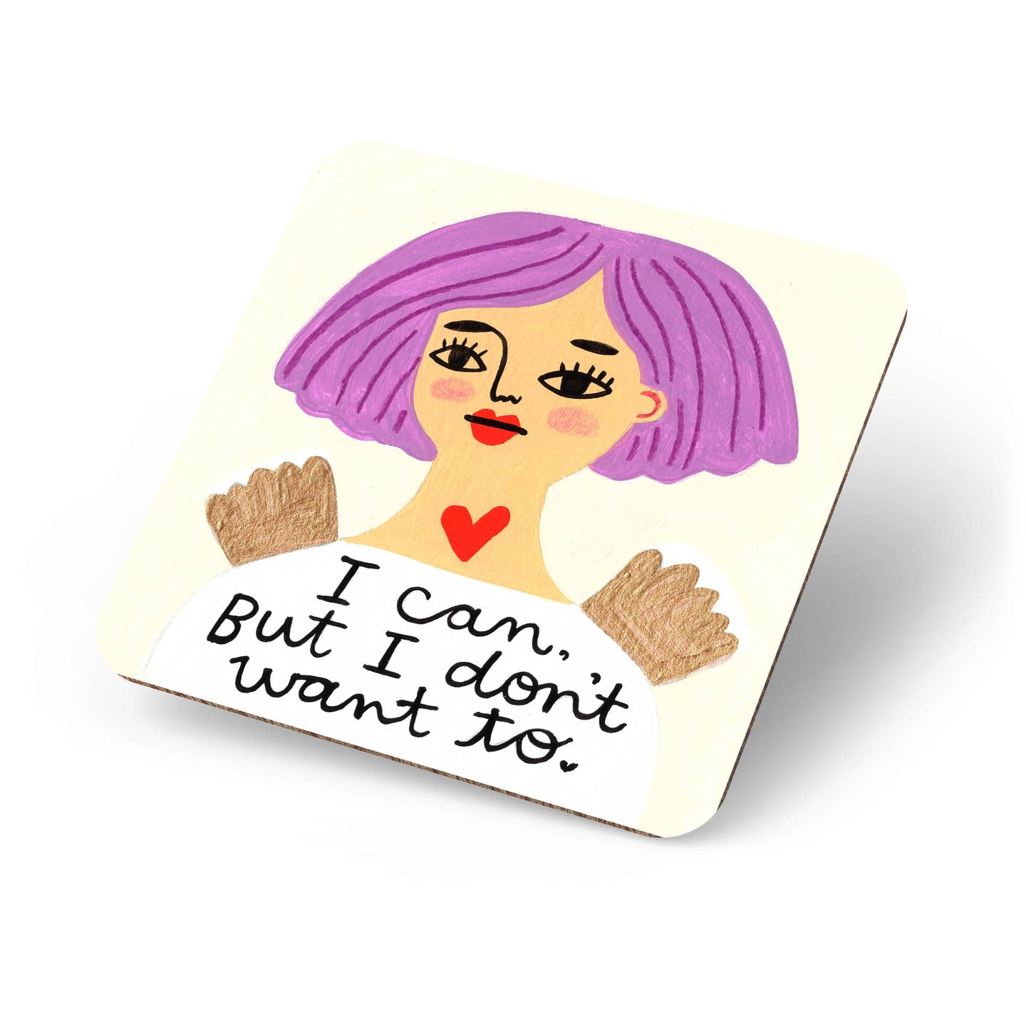 I Can But I Don't Want To Grumpy Angel Coaster