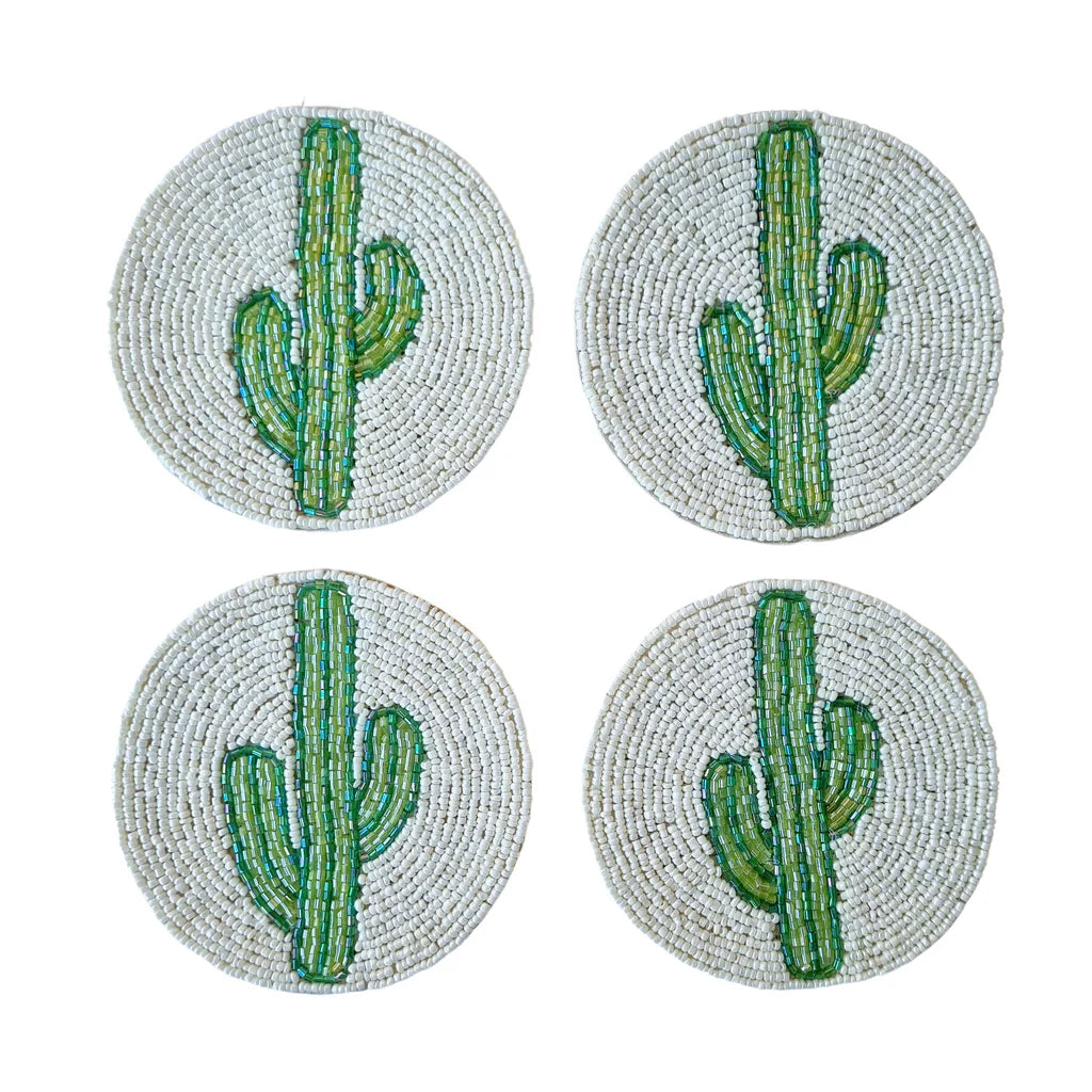 Cactus Beaded Coasters