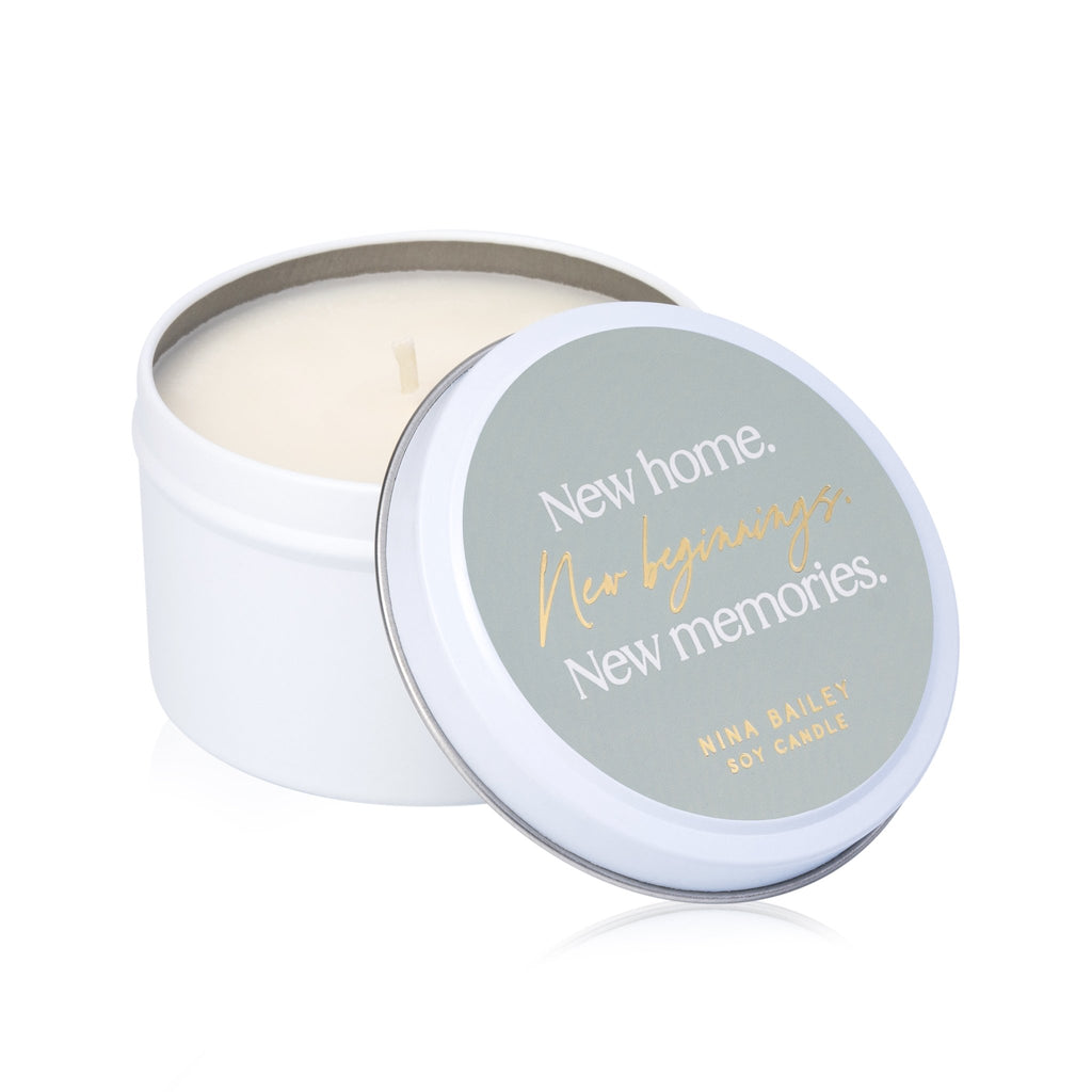 New Beginnings - Quote Soy Candle /Boheme Sandlwood