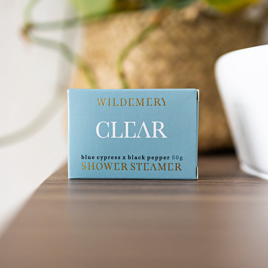 CLEAR SHOWER STEAMER- Wild Emery