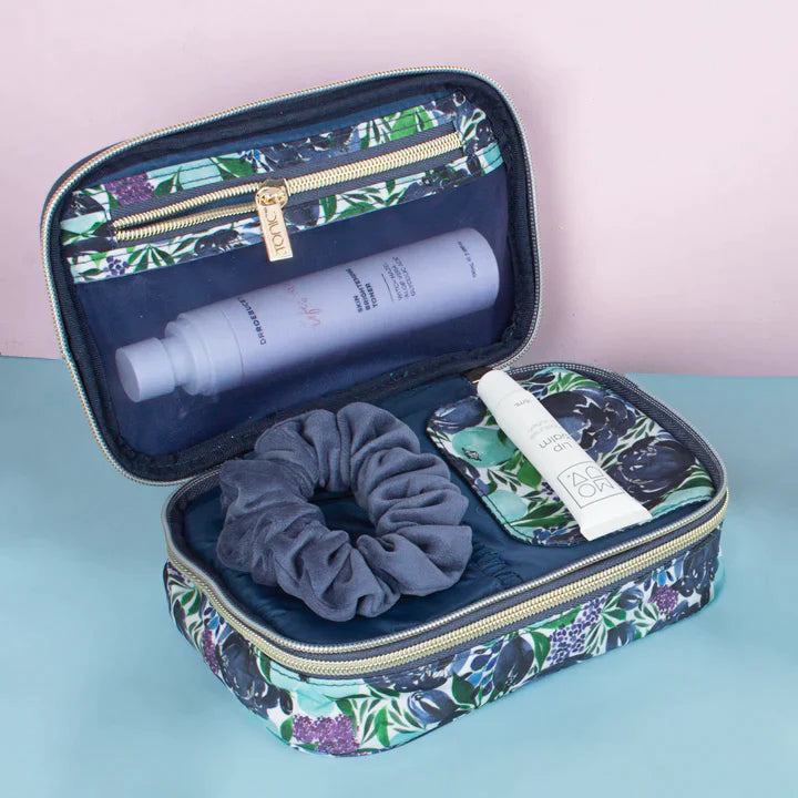 Makeup Organiser - Flourish Blue