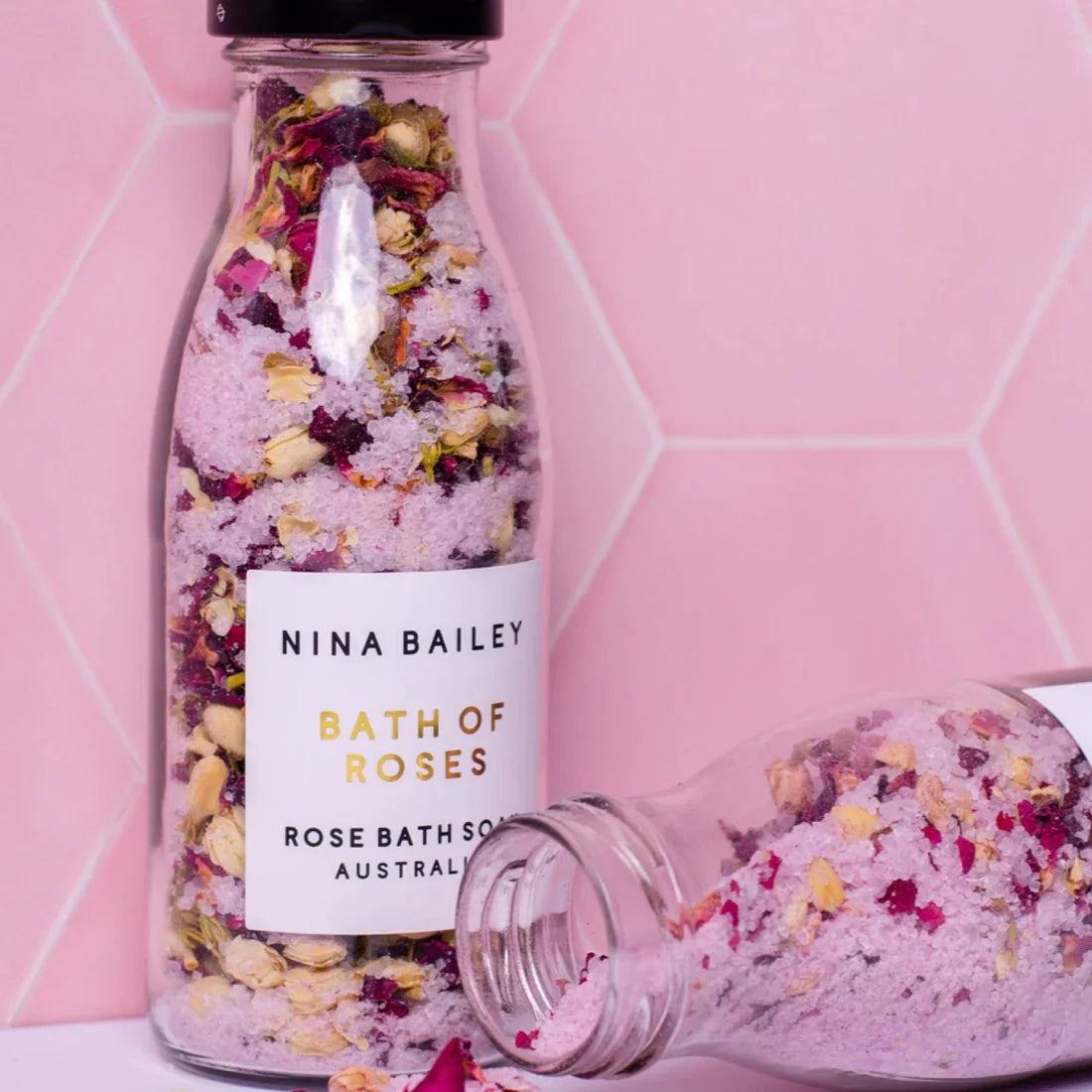 N I N A B A I L E Y  BOTANICAL MAGNESIUM BATH SOAKS 250G-Rose